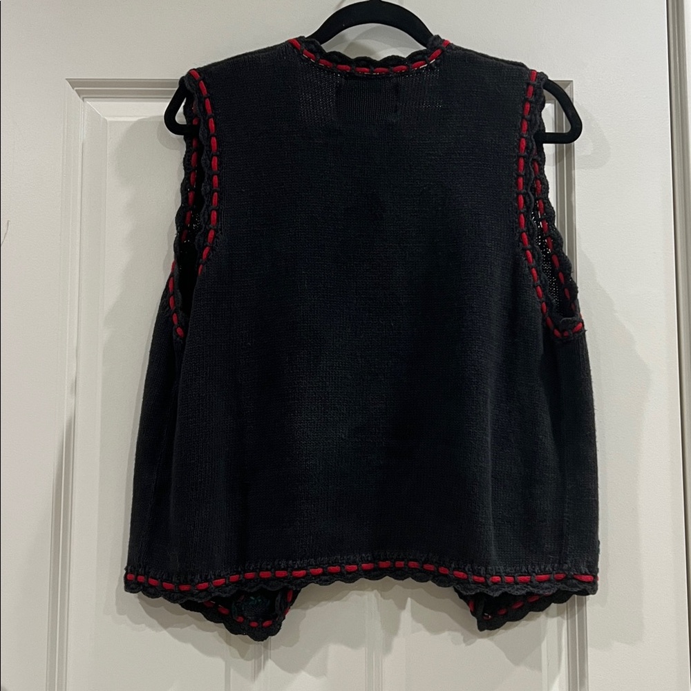 Christopher & Banks vintage 1990s hand embroidered vest size Medium - Picture 3 of 4